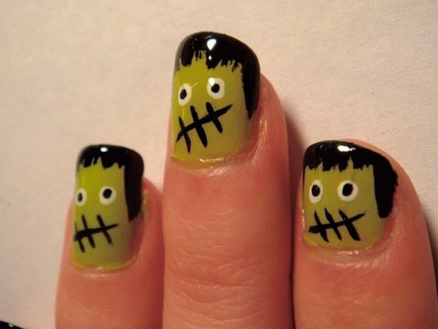 Nailart-Frankenstein-cuie-pentru-Halloween-min