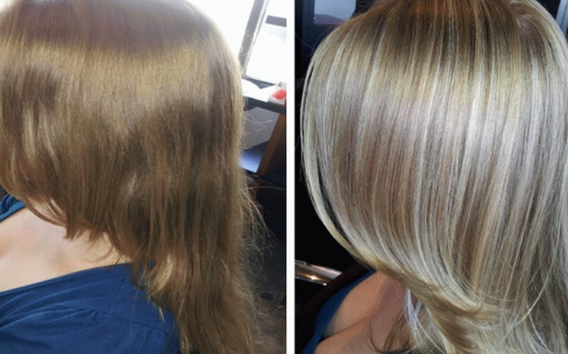 colorarea părului înainte și după fotografii