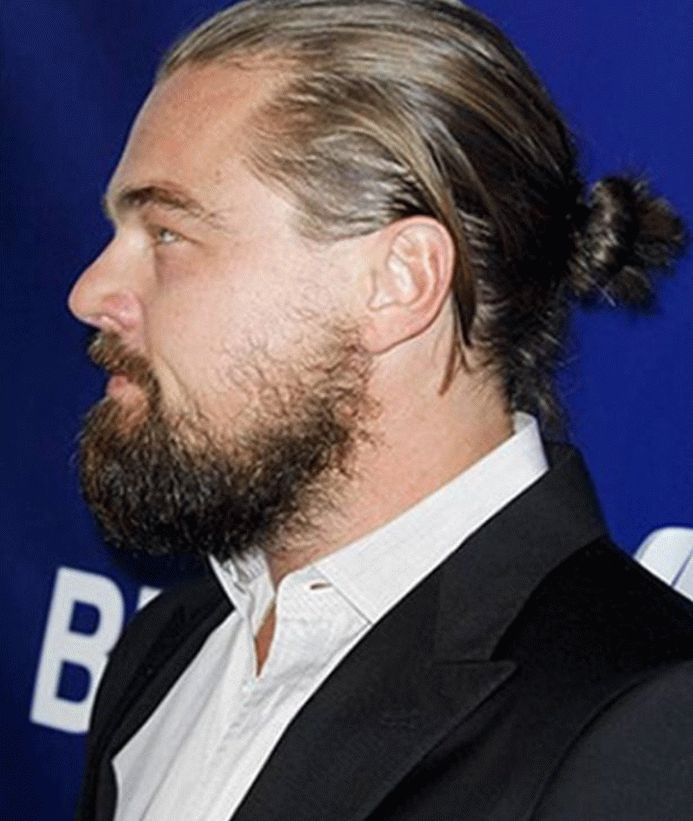 Di Caprio cu tunsoare topknot