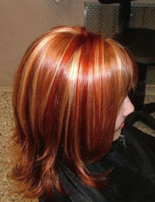 la modă colorarea părului roșu