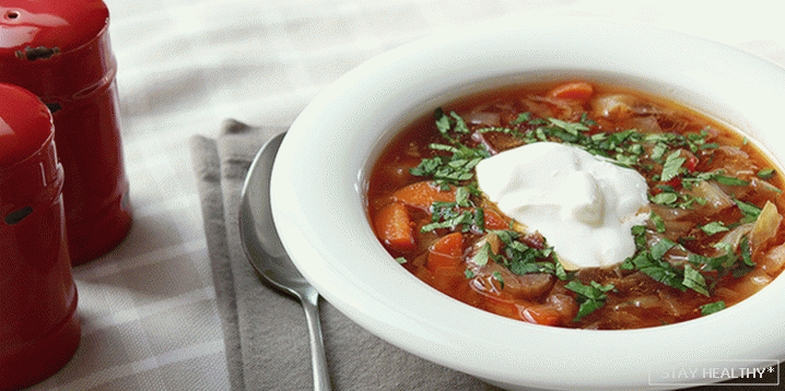 Câte calorii în borscht