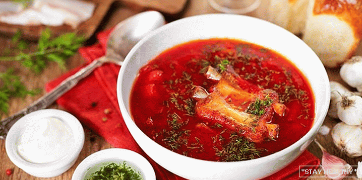 Câte calorii în borscht