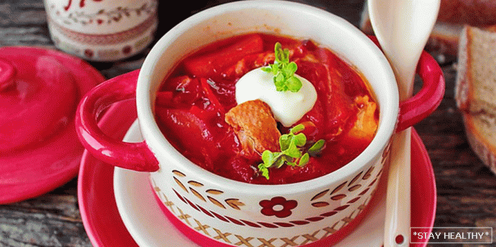 Câte calorii în borscht