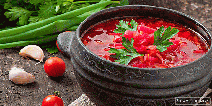 Câte calorii în borscht