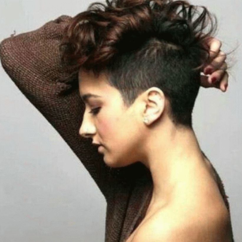 Pixie brown hair