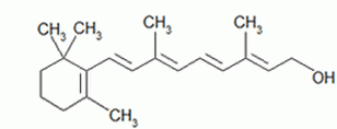 Formula structurală a vitaminei A